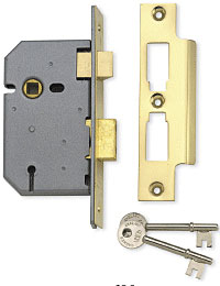 Union 2277 3 Lever Mortice Sash Lock - 3'