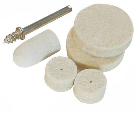 Hobby Tool Accesories - 5 Piece - Felt Polishing Kit