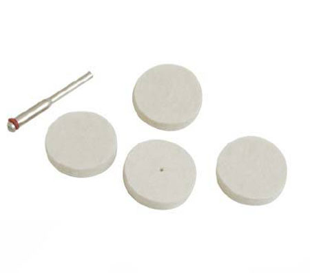 Hobby Tool Accesories - 4 Piece - Felt Buffing Wheels