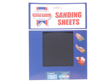 Emery Cloth Sheets 280 x 238 mm (3) Assorted