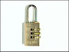 Squire - Brass Luggage Combination Padlock 20mm