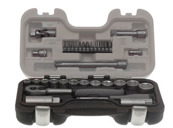 Bahco 1/4in & 3/8in Square Drive Socket Set 34-Piece
