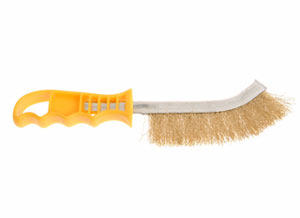 Hand Wire Brush Brass With Yellow Handle