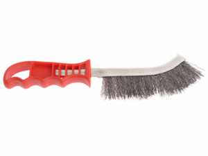 Hand Wire Brush Steel With Red Handle